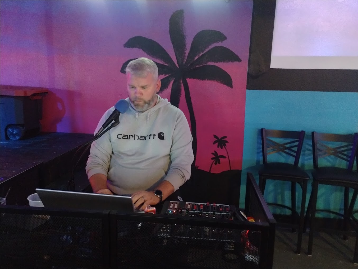 T's On Thomas stage — private event hire PCB